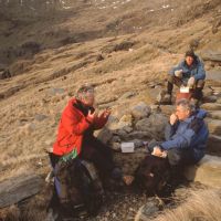 Chris, Iain and Bob on the Watkin path (Andrew Croughton)