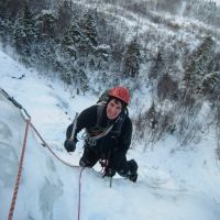Craig on P1 to Menn og et Foster (WI 4) (Colin Maddison)