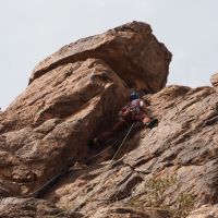 Final steepening of The Lion Tamer on fabulous juggy quartzite (Andy Stratford)